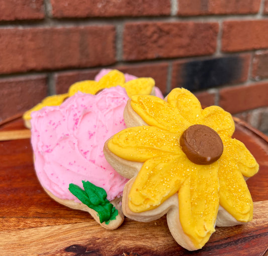 Frosted Flower Sugar Cookies